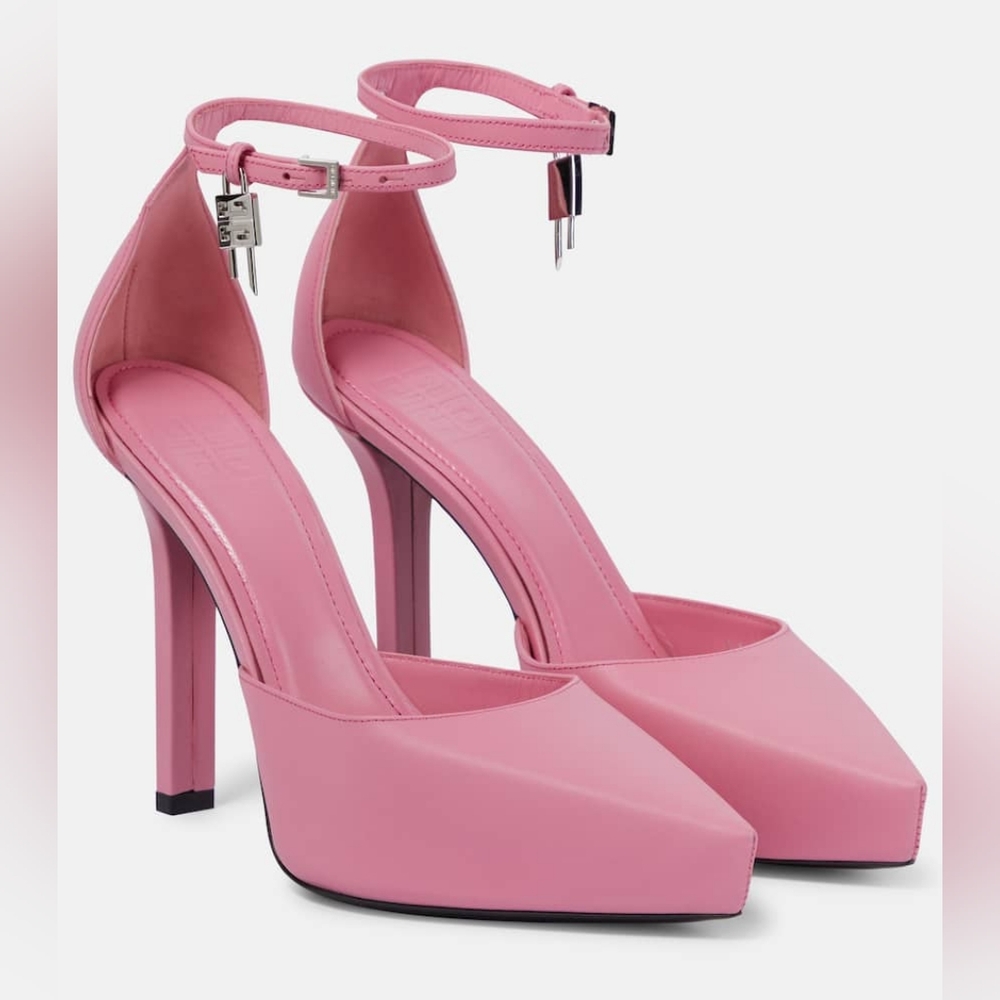GIVENCHY G-lock Platform Women Leather Pump In Bright Pink EU 9 US 9 Org $995